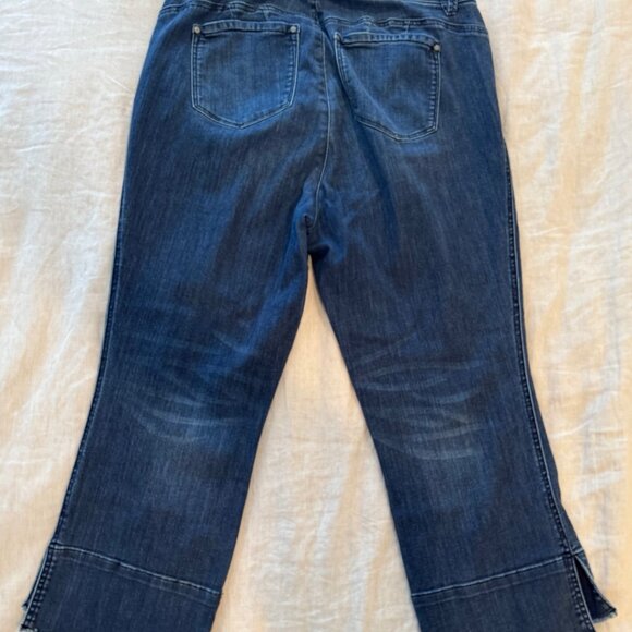 Democracy "Ab"solution Plus Size Fray Hem Kick Flare Jean - Picture 3 of 3